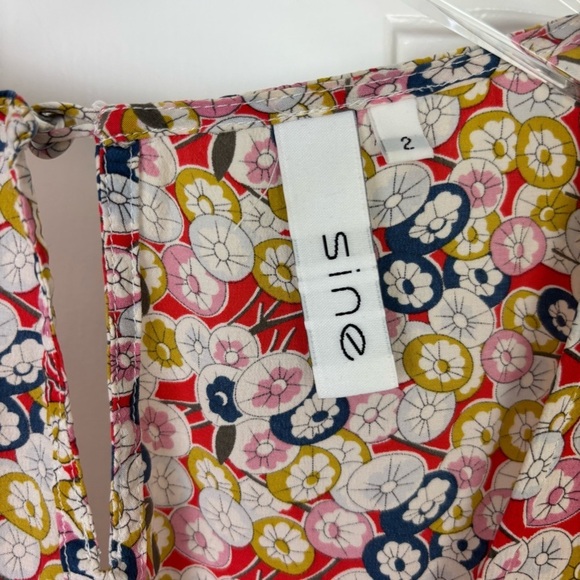 Anthropologie Sine Silk Ruffle Front Sleeveless Blouse Size 2 - Picture 5 of 9